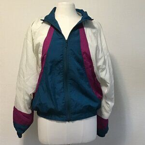 Vintage Reebok Nylon Color Block Wind Breaker Size L